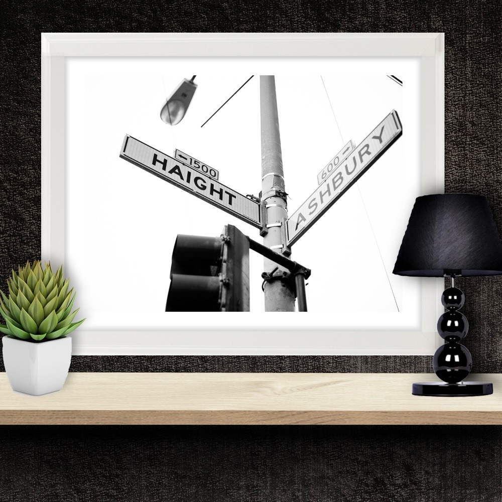 Height and Ashbury Streets San Fransisco Fine Art Home Decor 8x10 Photo
